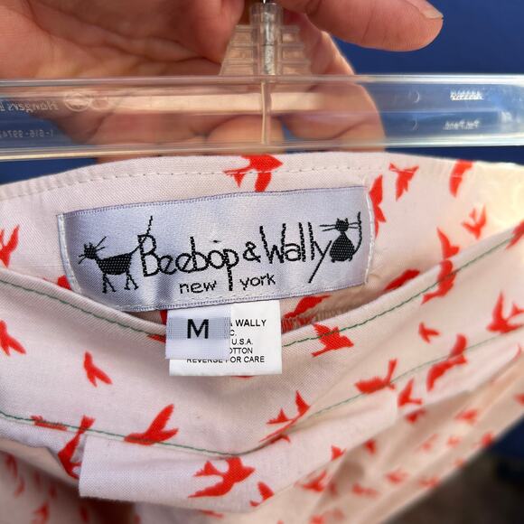 beebop and wally orange bird print pleated midi skirt - Picture 5 of 6